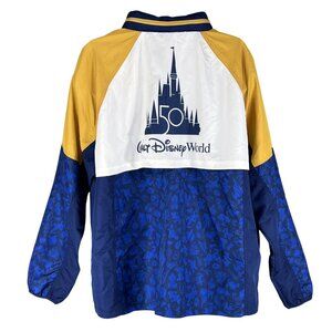 Walt Disney World 50th Anniversary Castle Windbreaker NEW Jacket 2XL Zip Hood